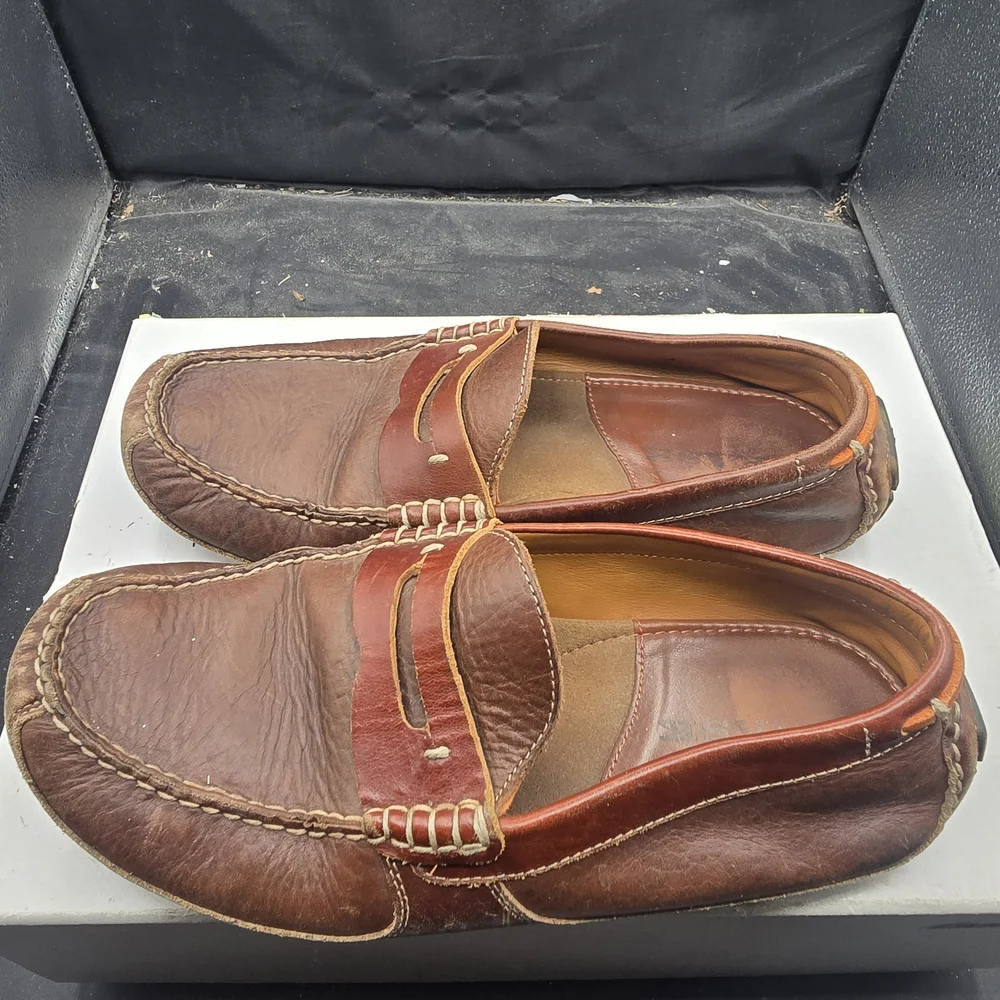 Trask Tan Leather Slip-On Loafers Men‎ Size 10